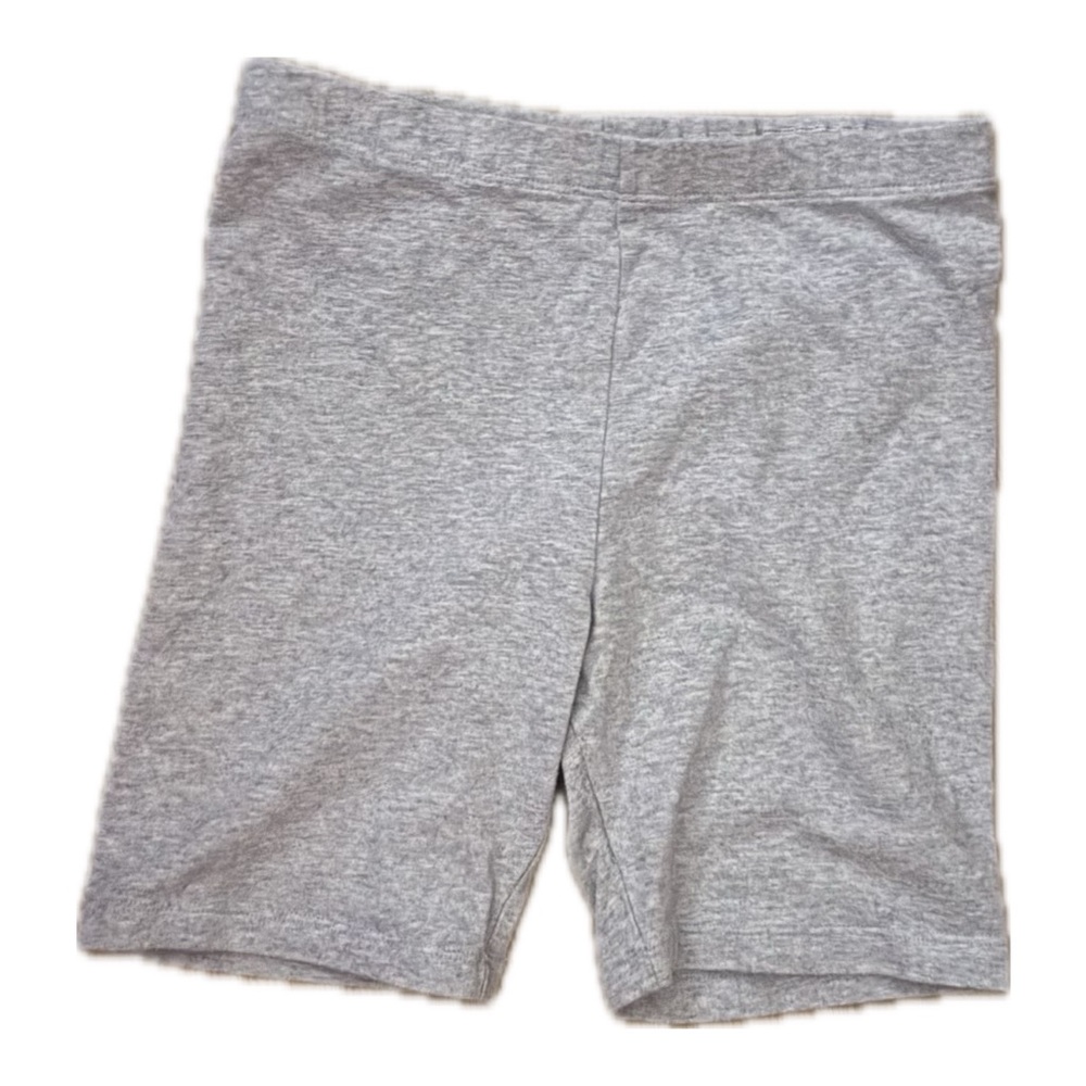 Wonder Nation Girls Gray Bike Shorts – Size L (10–12) – Cotton Blend